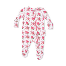 ANGEL DEAR 2 Way Ruffle Back Zipper Footie - Elegant Roses
