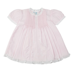 FELTMAN BROTHERS LACE TRIM SLIP DRESS-PINK