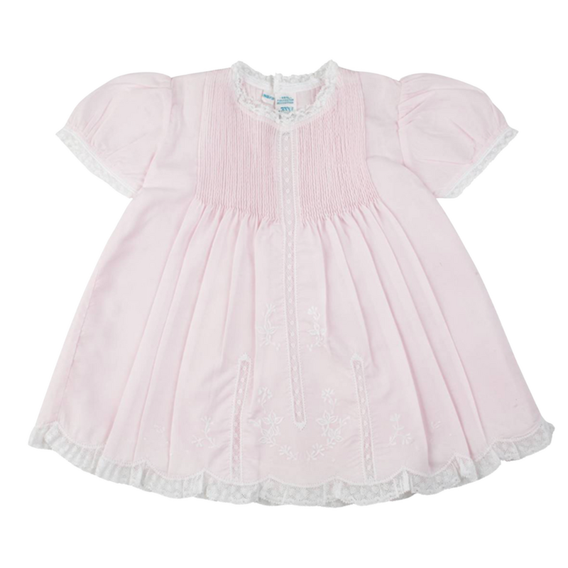 FELTMAN BROTHERS LACE TRIM SLIP DRESS-PINK