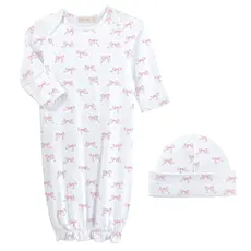 BABY CLUB CHIC tiny pretty bows gown and hat set