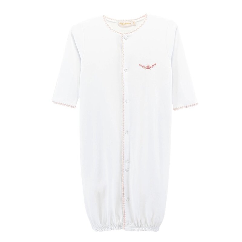 BABY CLUB CHIC blossom moon conv. gown w/crochet trim