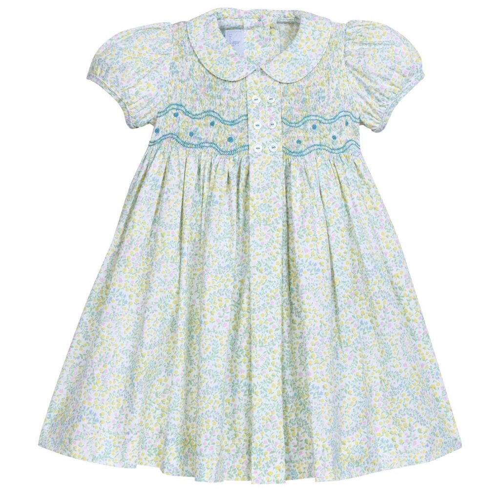 LITTLE ENGLISH Smocked Bridget Dress - Briarcliff Floral