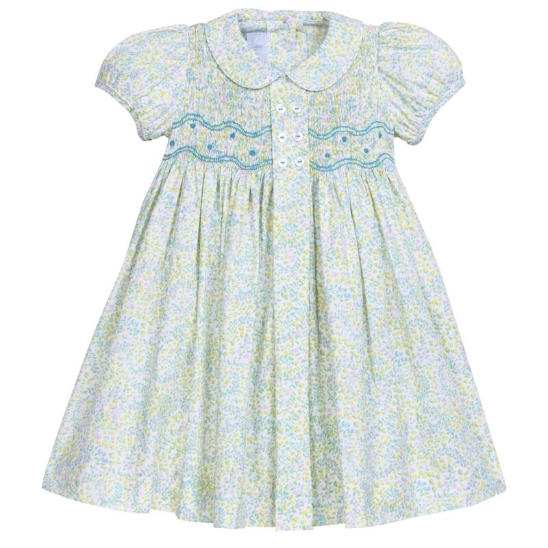LITTLE ENGLISH Smocked Bridget Dress - Briarcliff Floral