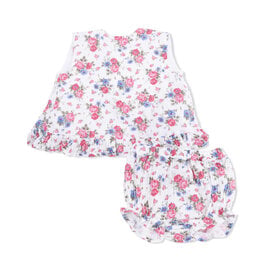 ANGEL DEAR Ruffle Back Top & Bloomer - Cabbage Roses