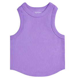 ISCREAM VIOLET CROPPED RIBBED RACERBACK  TOP