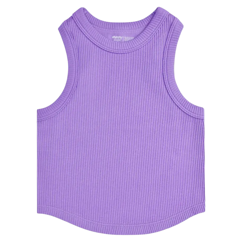 ISCREAM VIOLET CROPPED RIBBED RACERBACK  TOP