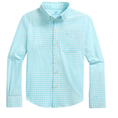 SOUTHERN TIDE BOYS PRECHECK PLAID COASTAL BREEZE SPORT SHIRT
