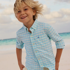 SOUTHERN TIDE BOYS EDISTO ISLAND PLAID COASTAL BREEZE SPORTSHIRT