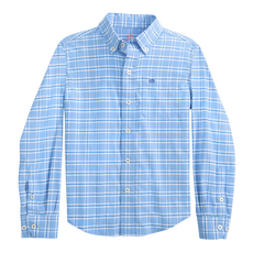 SOUTHERN TIDE BOYS SOUTH BEACH PLAID COASTAL BREEZE SPORT SHIRT OCEAN CHANNEL