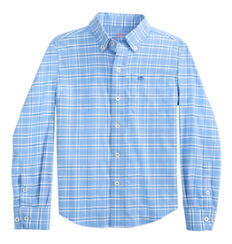 SOUTHERN TIDE BOYS SOUTH BEACH PLAID COASTAL BREEZE SPORT SHIRT OCEAN CHANNEL