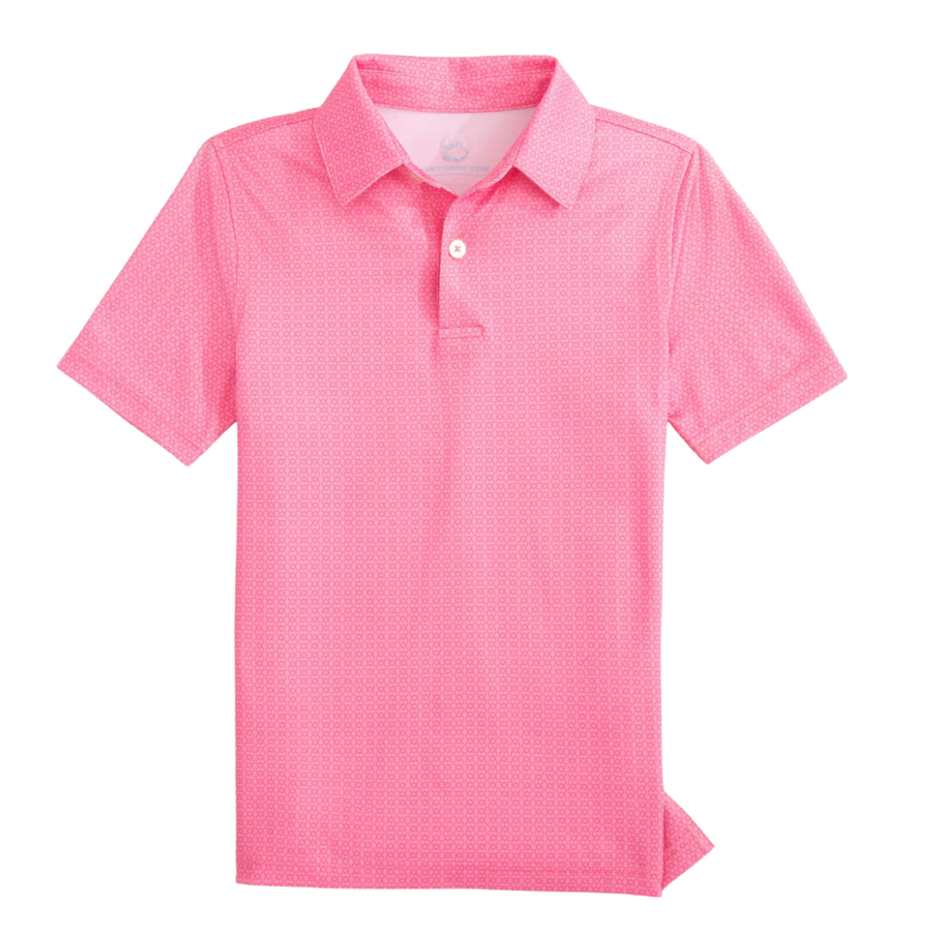 SOUTHERN TIDE BOYS DRIVER SEASIDE GEO PERF POLO