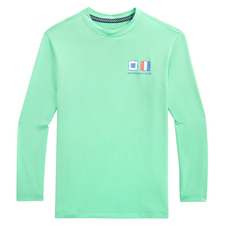 SOUTHERN TIDE BOYS LS NAUTICAL FLAGS PERF TEE