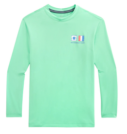 SOUTHERN TIDE BOYS LS NAUTICAL FLAGS PERF TEE