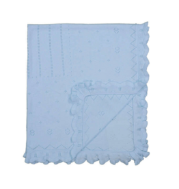 Knit Baby Blanket - Sky