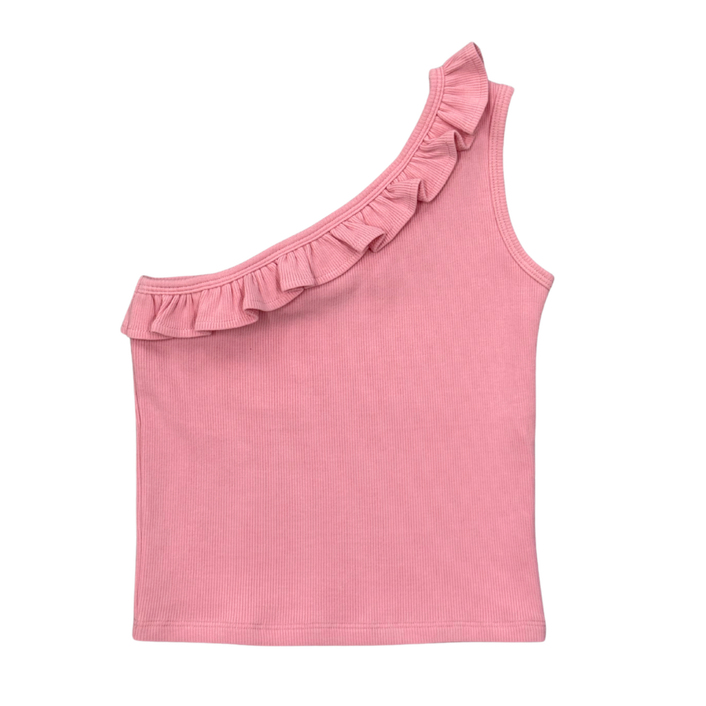 AVERY & ALEXANDER ONE-SHOULDER RIBBED TANK