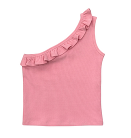 AVERY & ALEXANDER ONE-SHOULDER RIBBED TANK