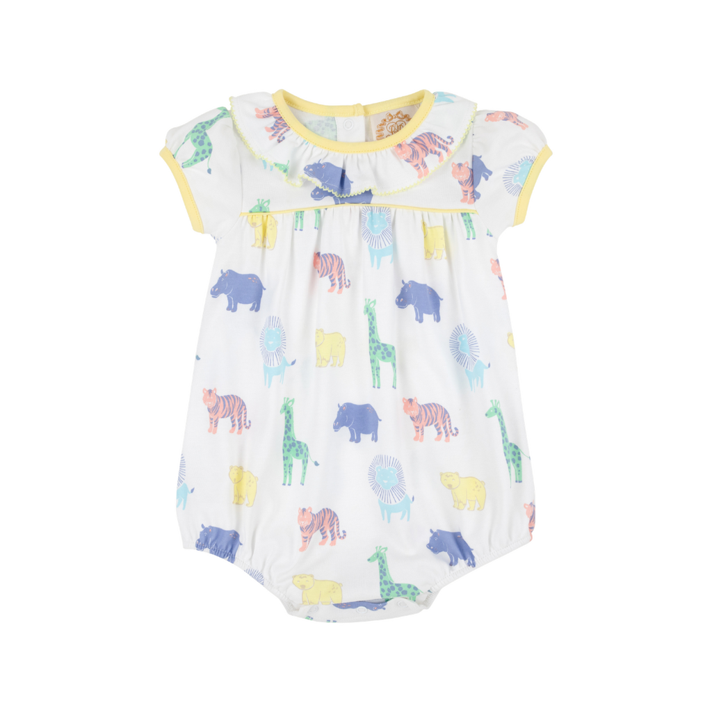 THE BEAUFORT BONNET COMPANY RAMONA RUFFLE BUBBLE-Wittle Wild One/Lake Worth Yellow