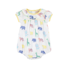 THE BEAUFORT BONNET COMPANY RAMONA RUFFLE BUBBLE-Wittle Wild One/Lake Worth Yellow