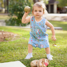NOLA TAWK LET'S PLAY BALL ORGANIC MUSLIN SHORT ALL