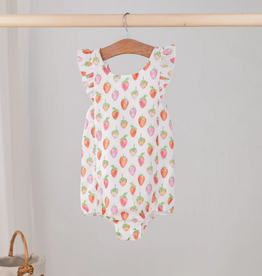 NOLA TAWK BERRY CUTE ORGANIC MUSLIN BUBBLE ROMPER