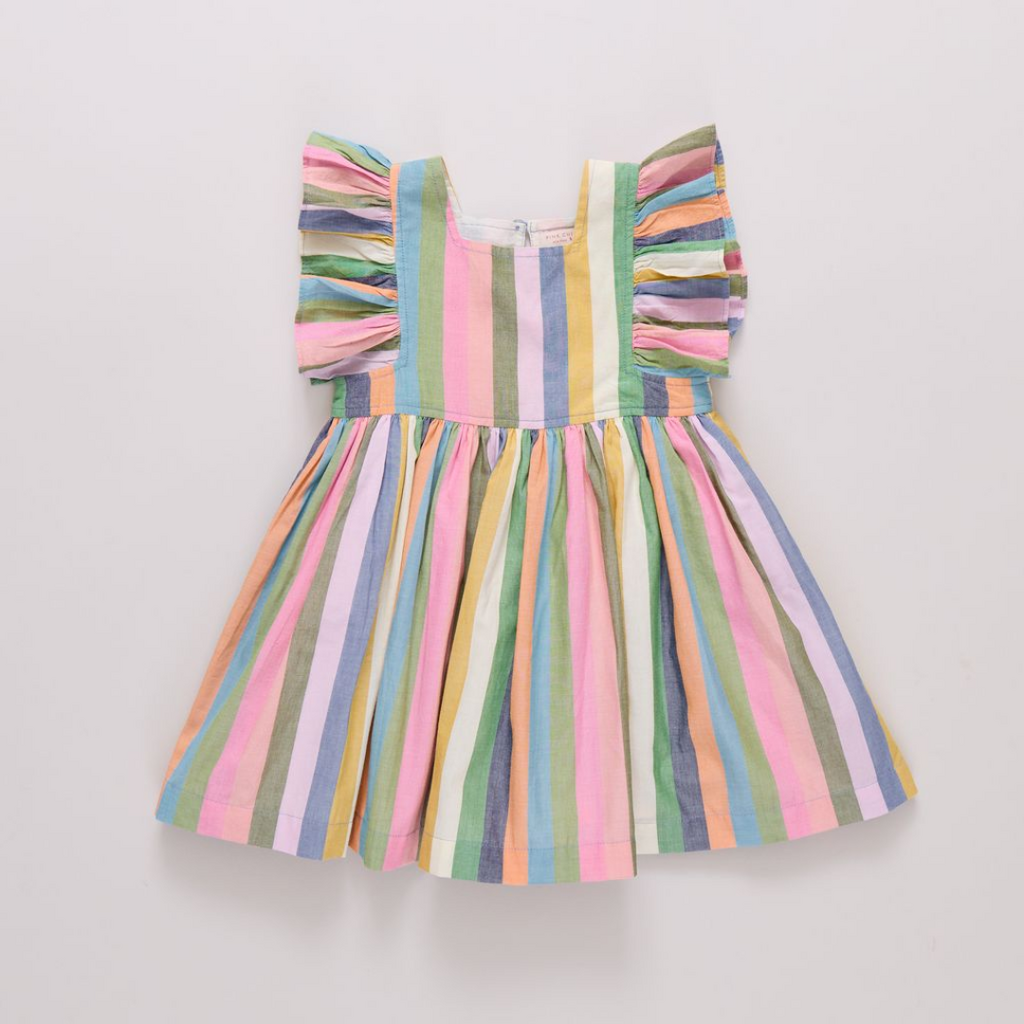 PINK CHICKEN girls elsie dress - parade stripe