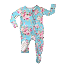 LEV BABY Alana Ruffled Zippered Footie