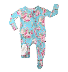 LEV BABY Alana Ruffled Zippered Footie