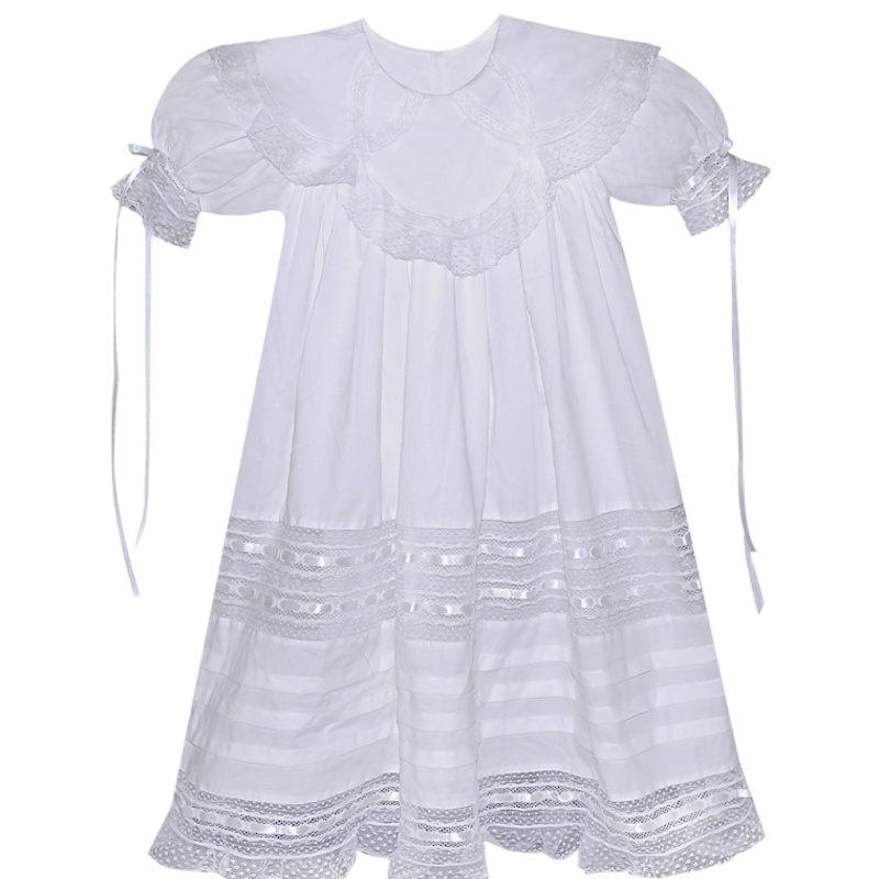 PHEONIX N REN WHITE CHARLIE DRESS w/ WHITE LACE