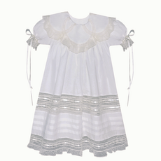 PHEONIX N REN WHITE CHARLIE DRESS w/ ECRU LACE