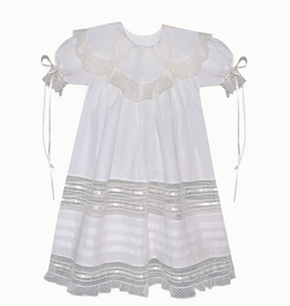 PHEONIX N REN WHITE CHARLIE DRESS w/ ECRU LACE