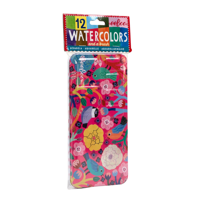 Birds in Fuchsia 12 Watercolors