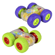 TOY NETWORK 4" TRANSPARENT GEAR FLIP CAR