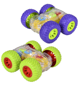 TOY NETWORK 4" TRANSPARENT GEAR FLIP CAR