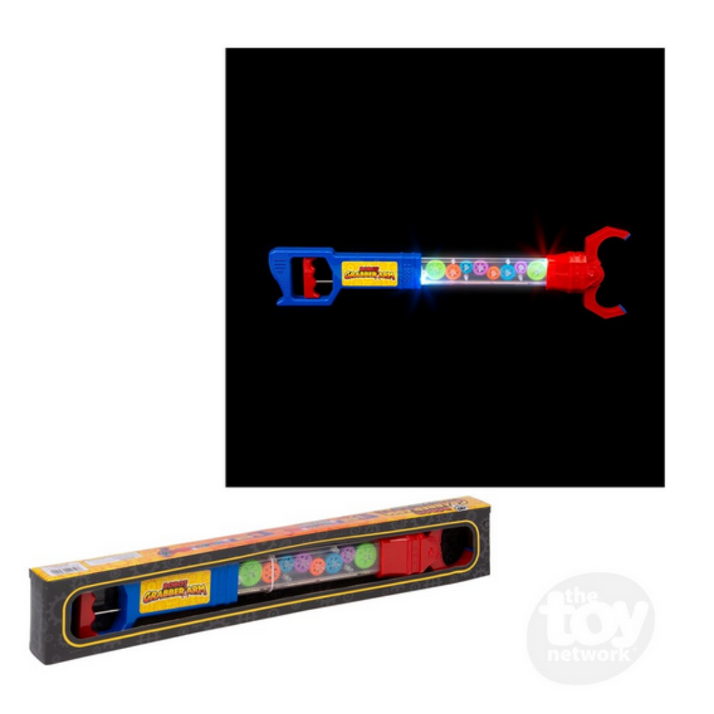 TOY NETWORK 18" LIGHT -UP ROBOT ARM GEAR GRABBER