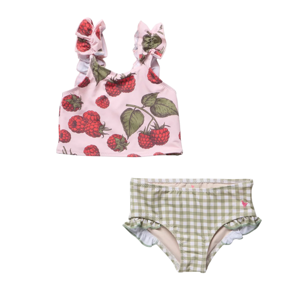 PINK CHICKEN Girls Via Tankini - Pink Raspberries