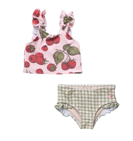 PINK CHICKEN Girls Via Tankini - Pink Raspberries