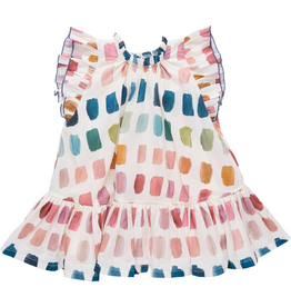 PINK CHICKEN girls harper dress - paint swatches