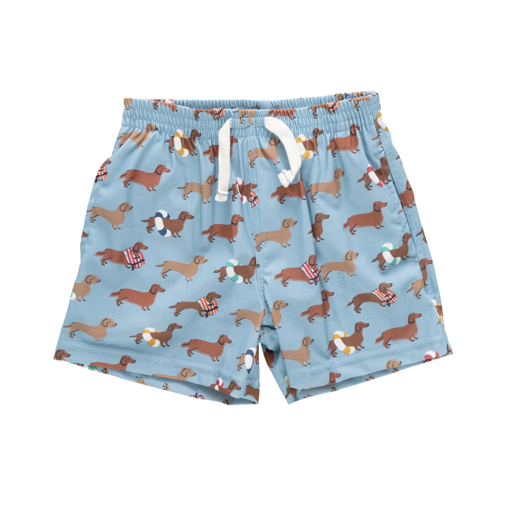 PINK CHICKEN Boys Swim Trunk - Swim Dachshunds