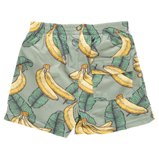 PINK CHICKEN Boys Swim Trunk - Green Banana Leaves