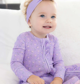 LEV BABY LILA RUFFLED ZIPPERED FOOTIE