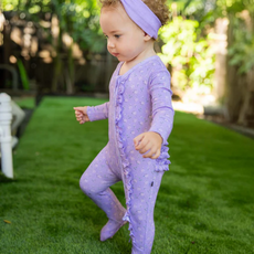 LEV BABY LILA RUFFLED ZIPPERED FOOTIE