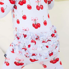 LEV BABY ALICE RUFFLED ZIPPERED FOOTIE