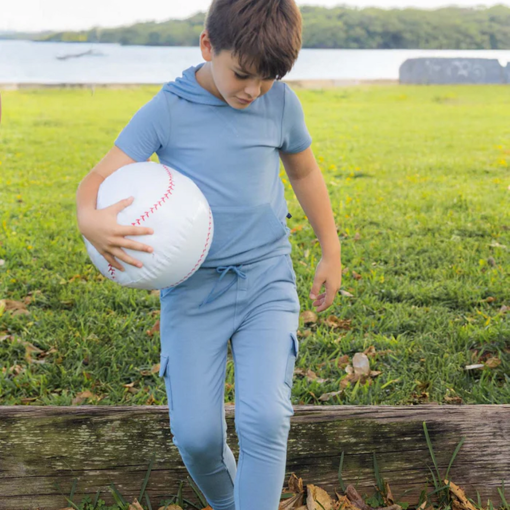 LEV BABY DENIM DUO SHORT SLEEVE HOODIE