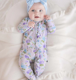 LEV BABY COLETTE RUFFLED ZIPPERED FOOTIE