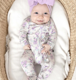 LEV BABY ETTA- RUFFLED ZIPPERED FOOTIE