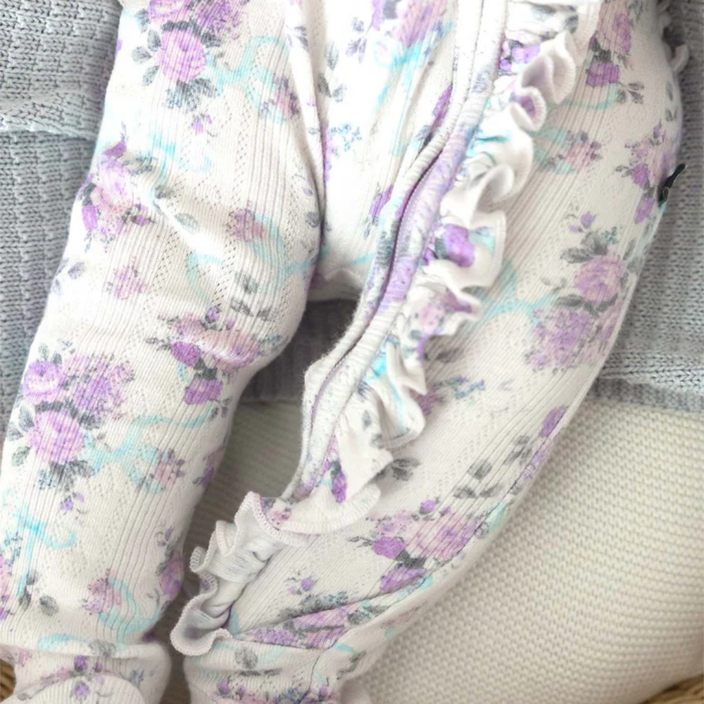 LEV BABY ETTA- RUFFLED ZIPPERED FOOTIE