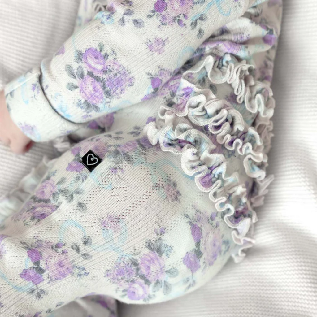 LEV BABY ETTA- RUFFLED ZIPPERED FOOTIE
