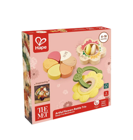 HAPE ARTFUL FLOWERS RATTLE TRIO