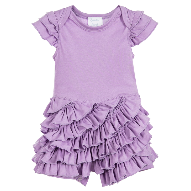 LEMON LOVES LIME Rosy Romper-Sheer Lilac