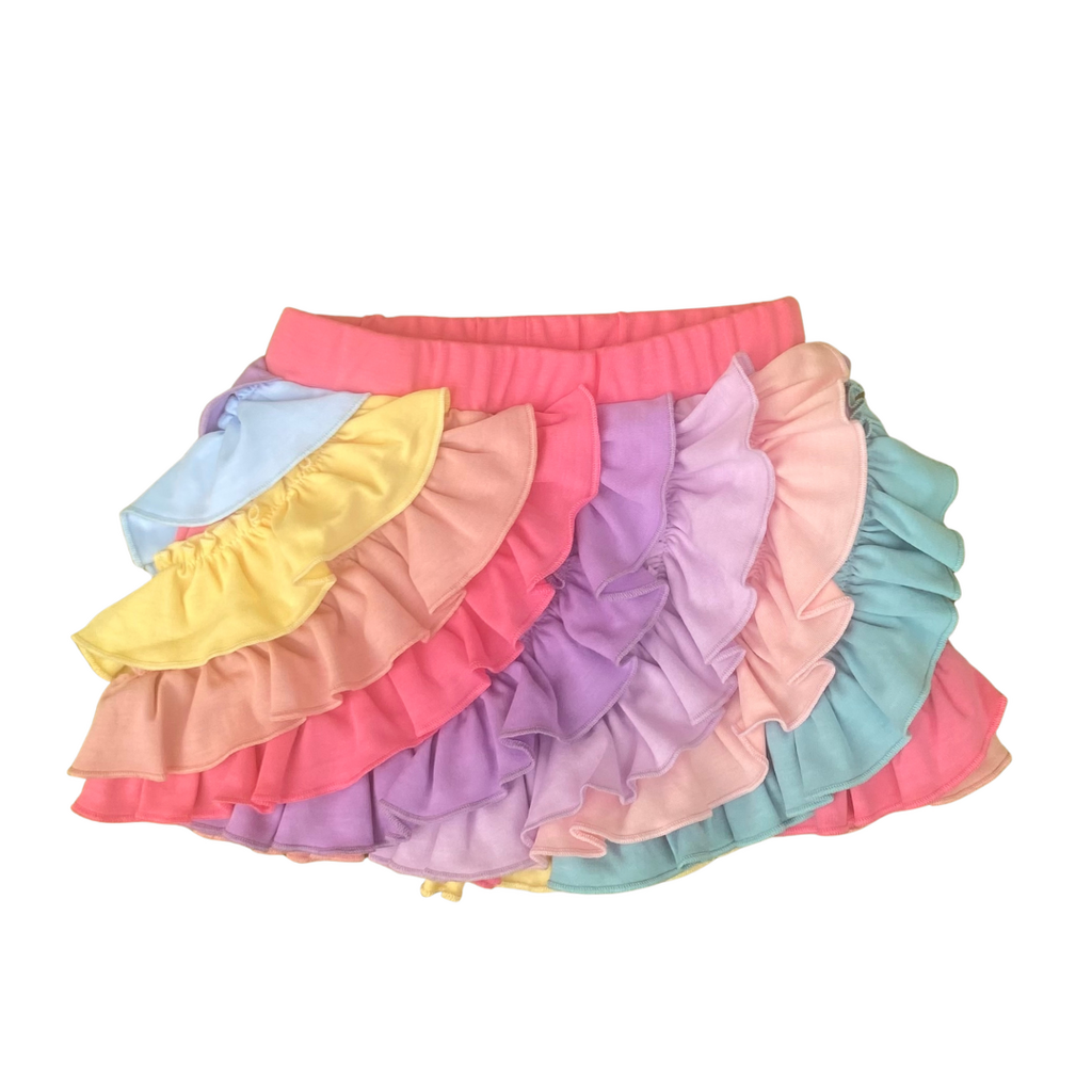 LEMON LOVES LIME Rainbow Ruffle Skort